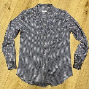 Equipment Femme 100% Silk Blouse Button Up Shirt XS